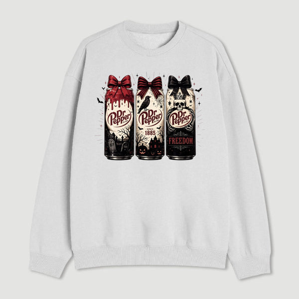 Halloween Dr Pepper Gothic Coquette Spooky Soda Graphic Sweatshirt