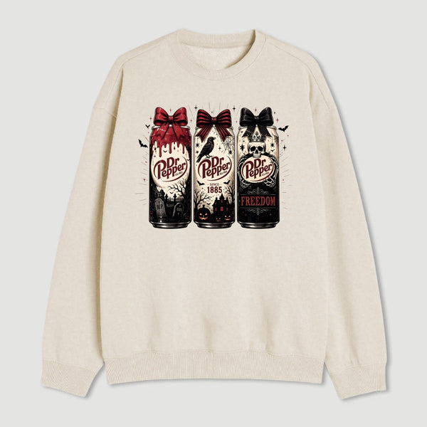 Halloween Dr Pepper Gothic Coquette Spooky Soda Graphic Sweatshirt