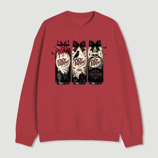 Halloween Dr Pepper Gothic Coquette Spooky Soda Graphic Sweatshirt