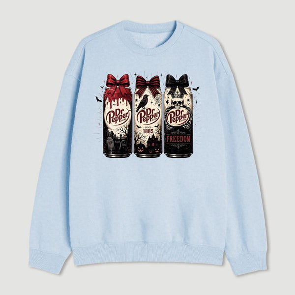 Halloween Dr Pepper Gothic Coquette Spooky Soda Graphic Sweatshirt