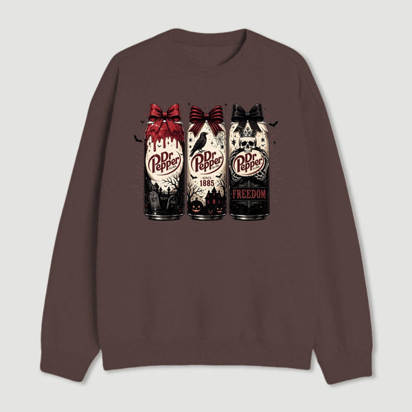 Halloween Dr Pepper Gothic Coquette Spooky Soda Graphic Sweatshirt