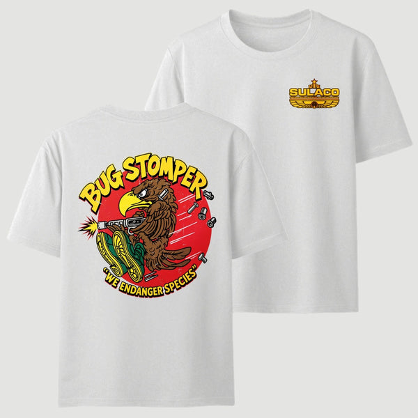 Bug Stomper Alien Front And Back Printed T-Shirt