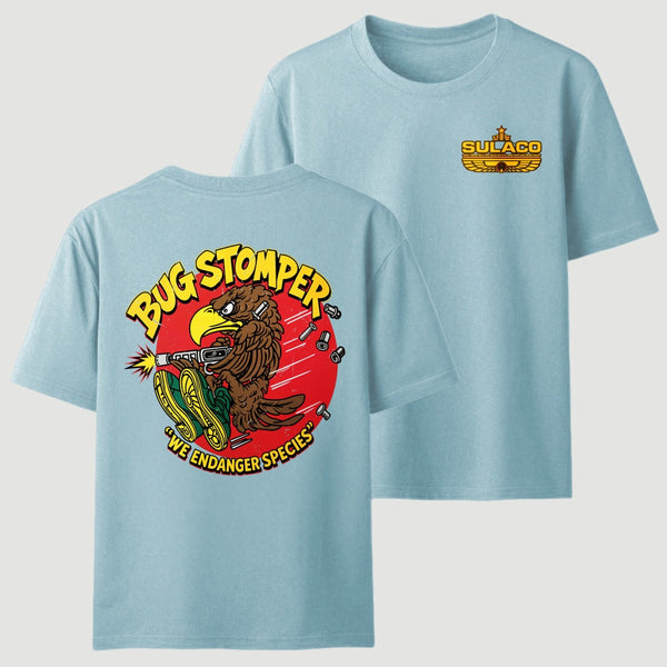 Bug Stomper Alien Front And Back Printed T-Shirt