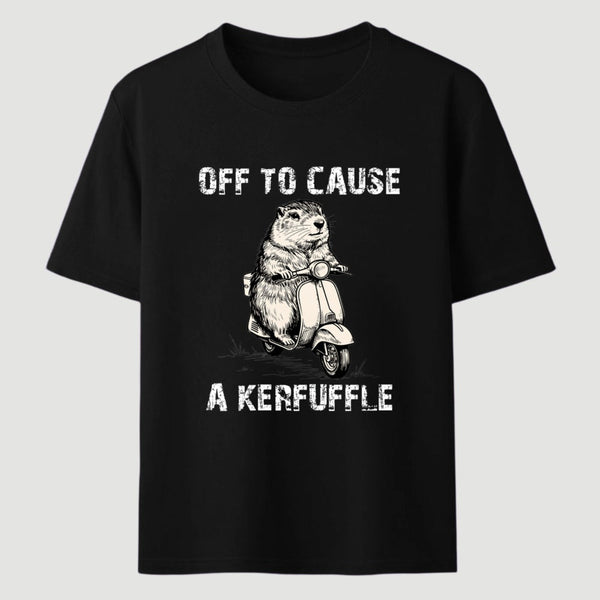 Retro Animal Scooter Mischief Graphic T-Shirt