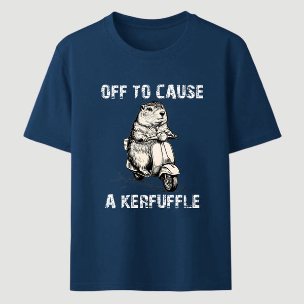 Retro Animal Scooter Mischief Graphic T-Shirt
