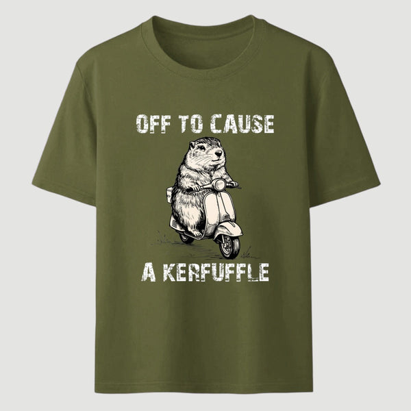 Retro Animal Scooter Mischief Graphic T-Shirt