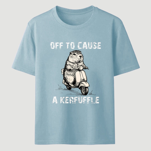 Retro Animal Scooter Mischief Graphic T-Shirt