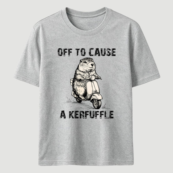 Retro Animal Scooter Mischief Graphic T-Shirt
