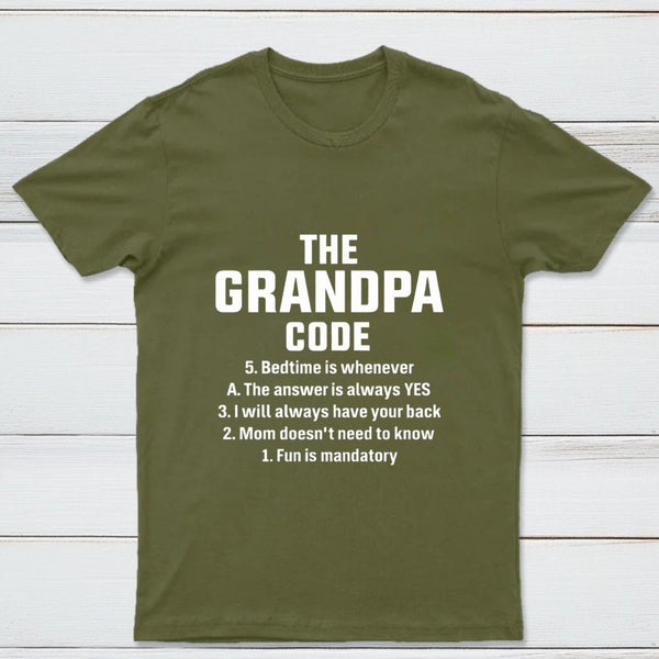 The Grandpa Code Fun Mandatory Yes Always Pure Cotton Short Sleeve T-Shirt