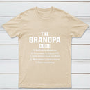 The Grandpa Code Fun Mandatory Yes Always Pure Cotton Short Sleeve T-Shirt