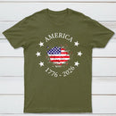 America 250Th Anniversary Patriotic Usa Flag Graphic T-Shirt