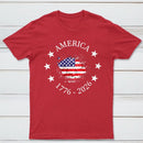 America 250Th Anniversary Patriotic Usa Flag Graphic T-Shirt