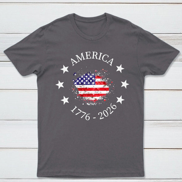 America 250Th Anniversary Patriotic Usa Flag Graphic T-Shirt