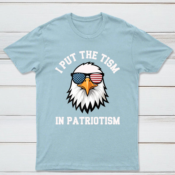 Put The Tism In Patriotism Athletic Eagle T-Shirt