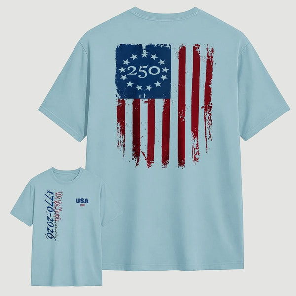 Celebrate 250 Years of American Heritage Unisex Black T-shirt