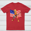 4th of July Shirts American Flag Guitar Tung Tung Tung Sahur T-shirt