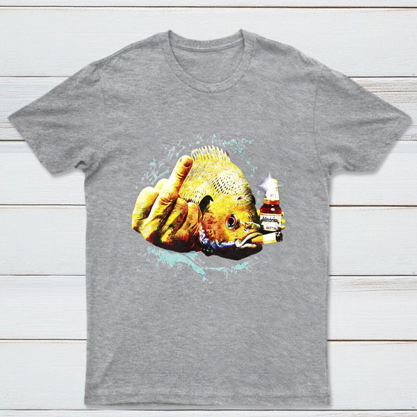 Dope Bluegill Shirt Fish Middle Finger Funny Fishing T-shirt