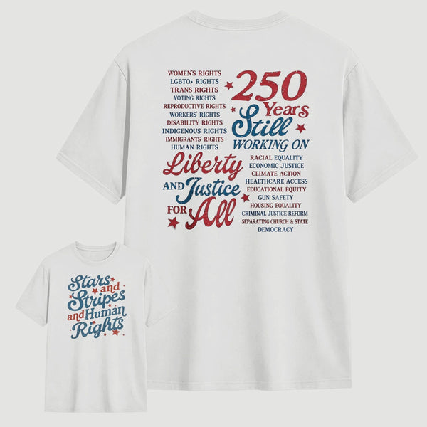 Stars and Stripes and Human Rights T-Shirt