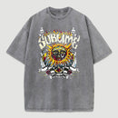 Vintage Sun Pattern Oversized T-Shirt