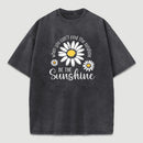 Flower Vintage Cotton Casual Graphic T-Shirt