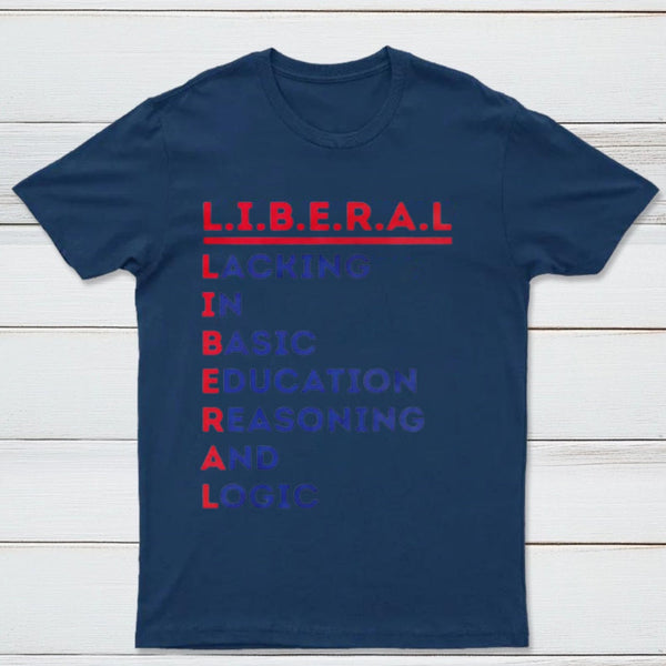 LIBERAL Acrostic Graphic Print Cotton T-Shirt