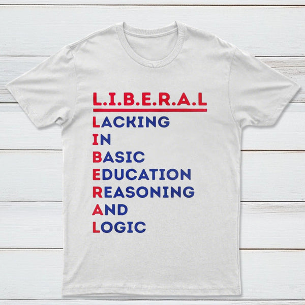 LIBERAL Acrostic Graphic Print Cotton T-Shirt
