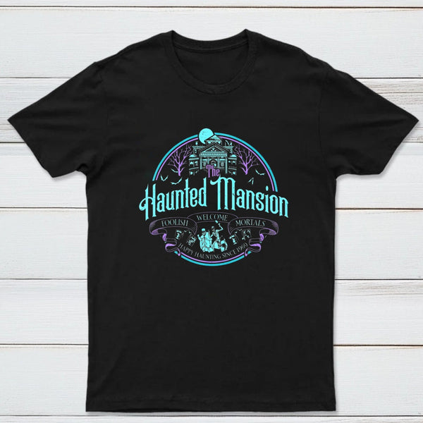 Haunted Mansion Gothic Horror House Ghosts Halloween Unisex T-Shirt