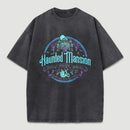 Haunted Mansion Gothic Horror House Ghosts Halloween Washed T-Shirt