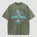 Haunted Mansion Gothic Horror House Ghosts Halloween Washed T-Shirt