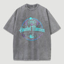 Haunted Mansion Gothic Horror House Ghosts Halloween Washed T-Shirt