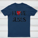 Vintage I Love Jesus Print T-Shirt