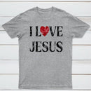 Vintage I Love Jesus Print T-Shirt