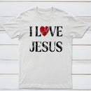 Vintage I Love Jesus Print T-Shirt