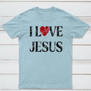 Vintage I Love Jesus Print T-Shirt