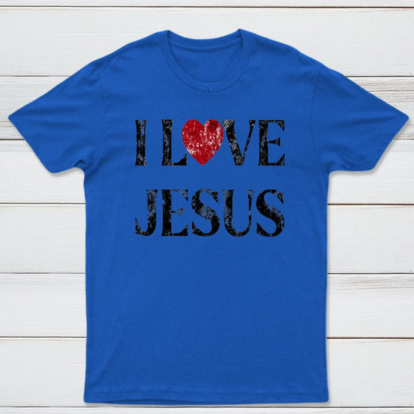 Vintage I Love Jesus Print T-Shirt