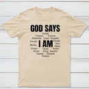 Christian Shirt Women God Says I Am Graphic T-Shirt
