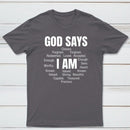 Christian Shirt Women God Says I Am Graphic T-Shirt