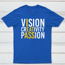 Vision Creativity Passion Funny Print T-Shirt