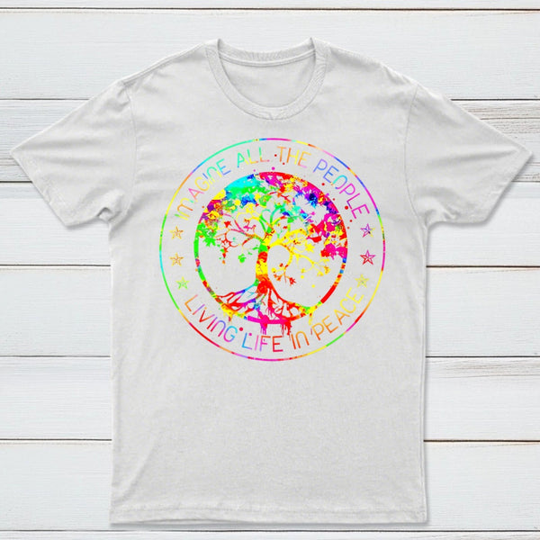 All The People Imagine Living Life in Peace T-Shirt