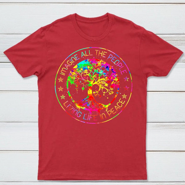 All The People Imagine Living Life in Peace T-Shirt