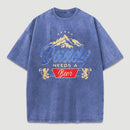 Daddy Needs A Beer Shirt Vintage Washed T-Shirt