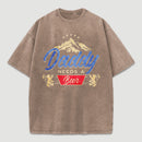 Daddy Needs A Beer Shirt Vintage Washed T-Shirt