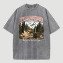 Do Not Pet The Fluffy Cows Yellowstone National Park Washed T-Shirt