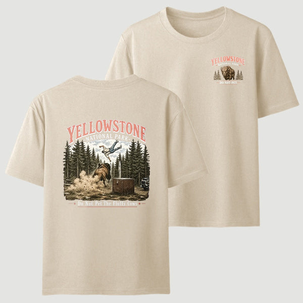 Do Not Pet The Fluffy Cows Yellowstone National Park Two Side T-Shirt