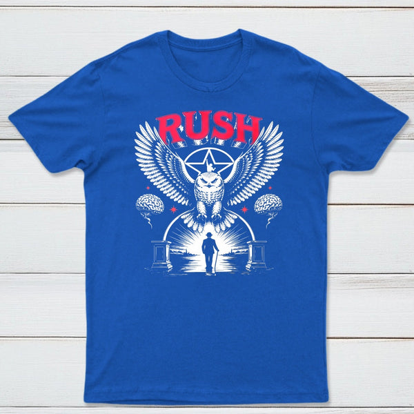 To Honor Rush Band Vintage Rock Owl Wings T-Shirt