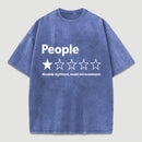 Funny 1-Star Review Graphic Washed T-Shirt