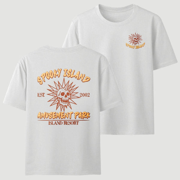 Spooky Island Retro Cartoon Halloween Movie T-Shirt