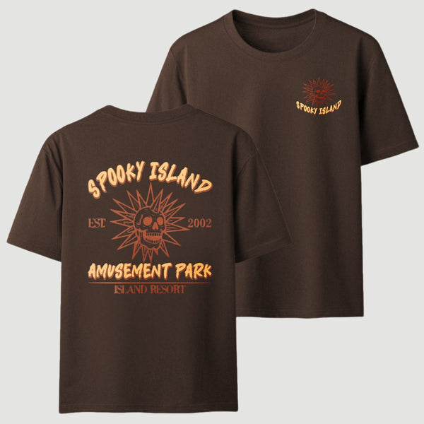 Spooky Island Retro Cartoon Halloween Movie T-Shirt