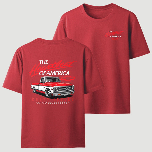 Old School Legend Tee Red Chevy Never Outclassed T-Shirt
