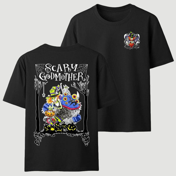 Scary Godmother Halloween Graphic T-Shirt